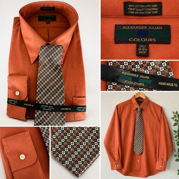 Alexander Julian Colours Other - Alexander Julian Colours Shirt Hand Made Tie Size  XL 17-17.5 34/35 Ships N 24h